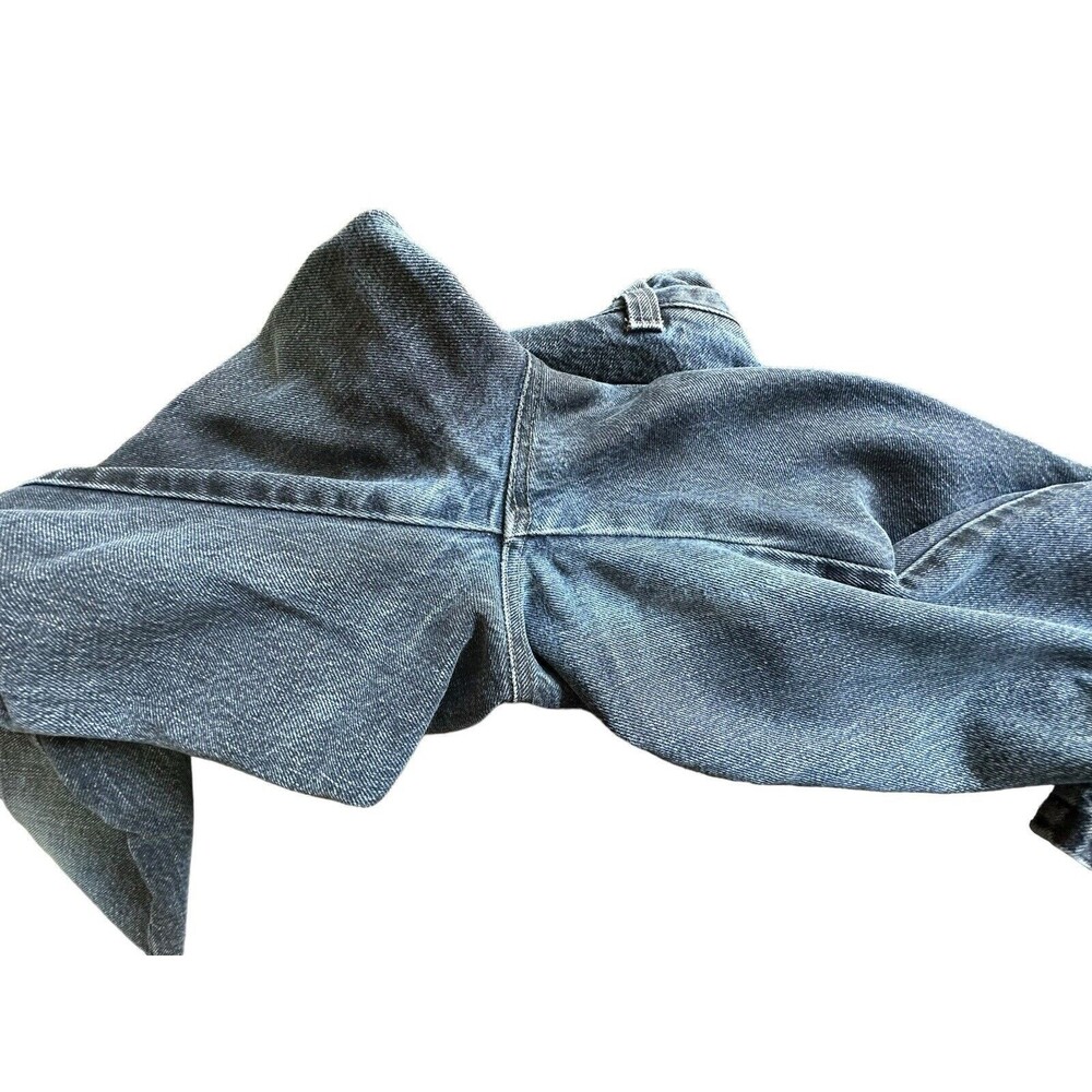 Faconnable Jeans Size 4 Bootcut Straight Blue Black Denim 100% Cotton #O2-5 - Picture 10 of 13